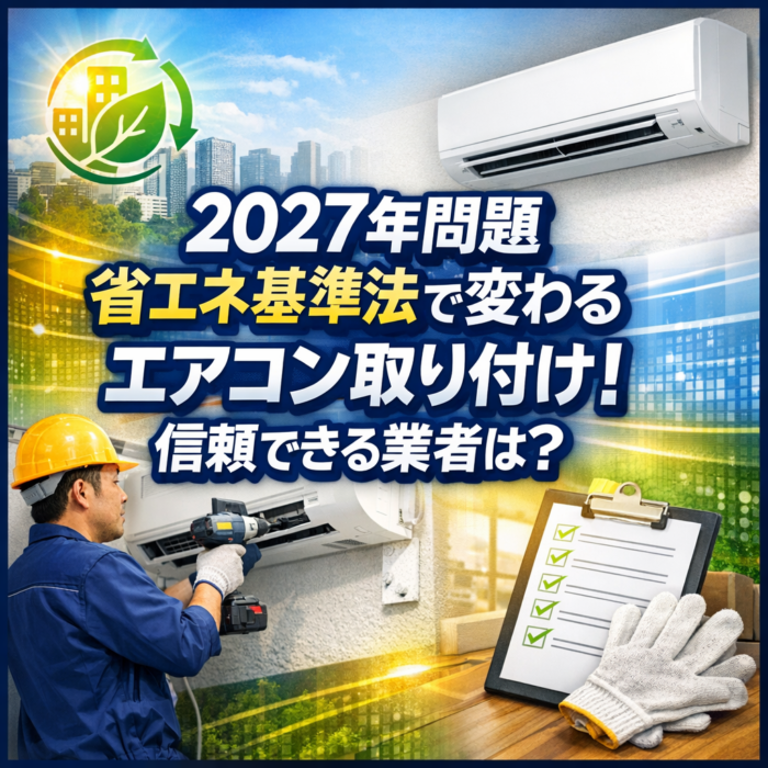2027年問題省エネ基準法で変わるエアコン取り付け！信頼できる業者は？